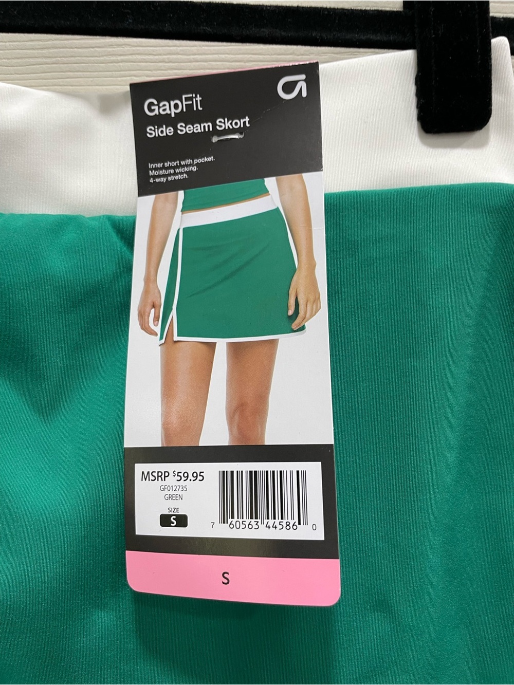 NWT GapFit Side Slit Skort Green and White Size S - Picture 6 of 8